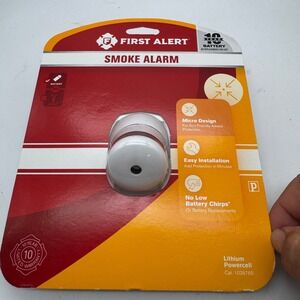 First Alert Smoke Alarm 10‎ Year Battery Micro Design Fire Safety